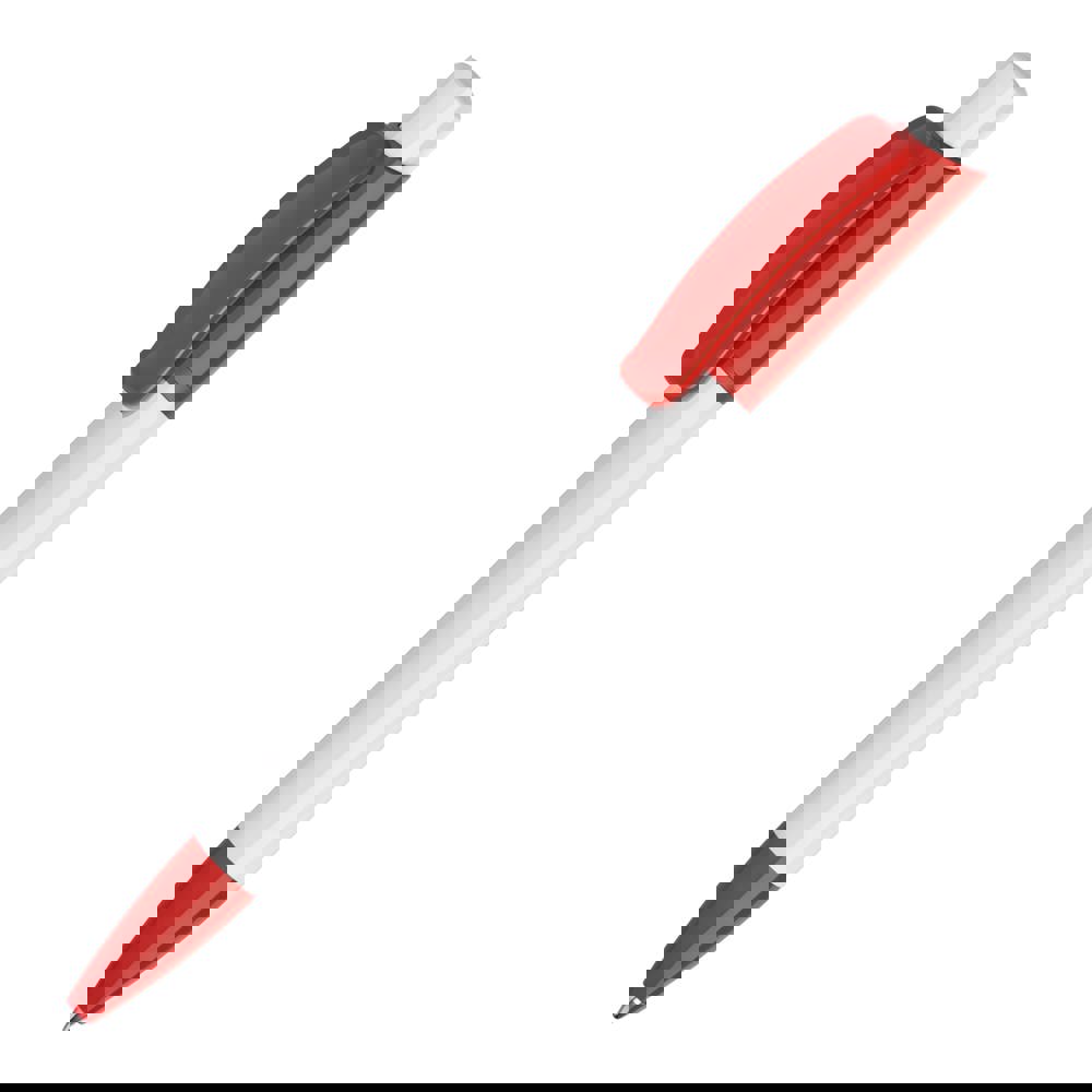 Ball pen Kamal hardcolour - White / Red