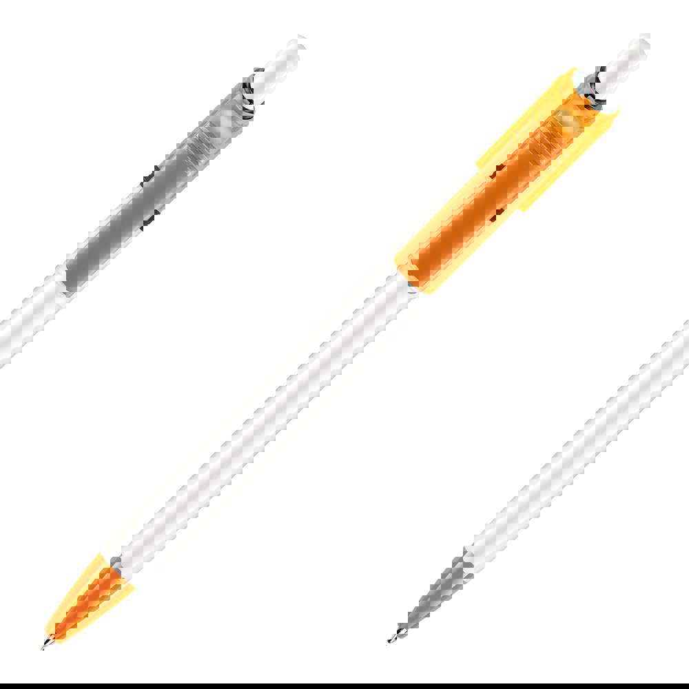 Ball pen Ducal Colour hardcolour - White / Orange