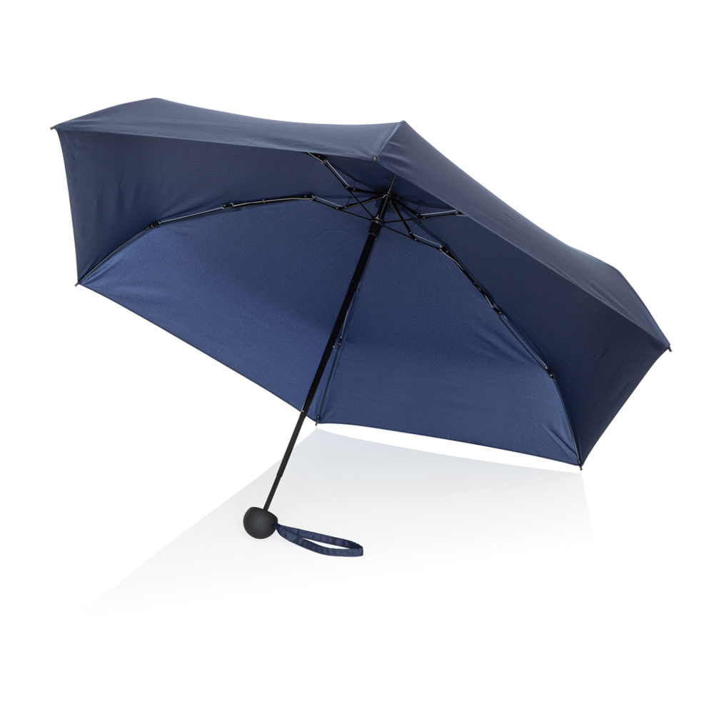 19.5" Aware™ RPET super mini manual 190T Pongee umbrella - navy (± PMS 4280C)