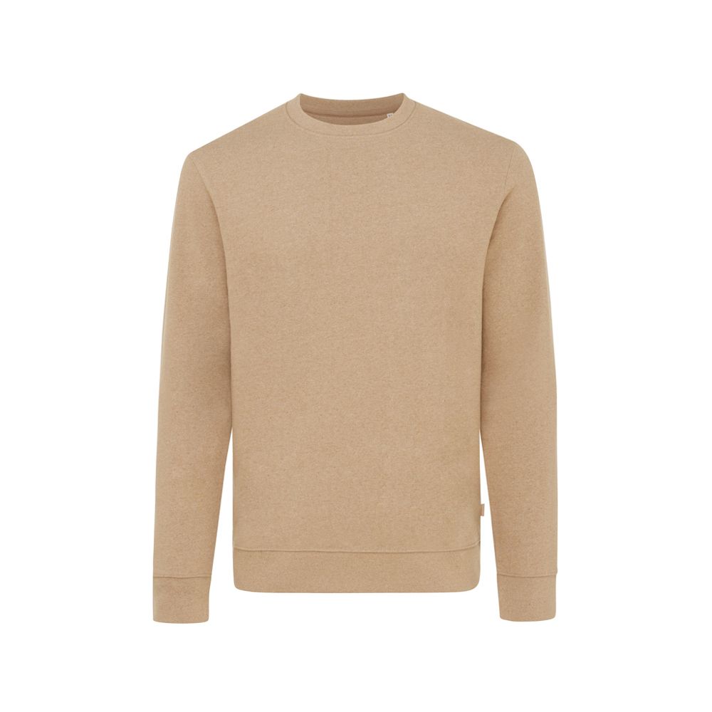 IQONIQ Denali recycled cotton crew neck undyed - heather brown (± PMS heather brown)