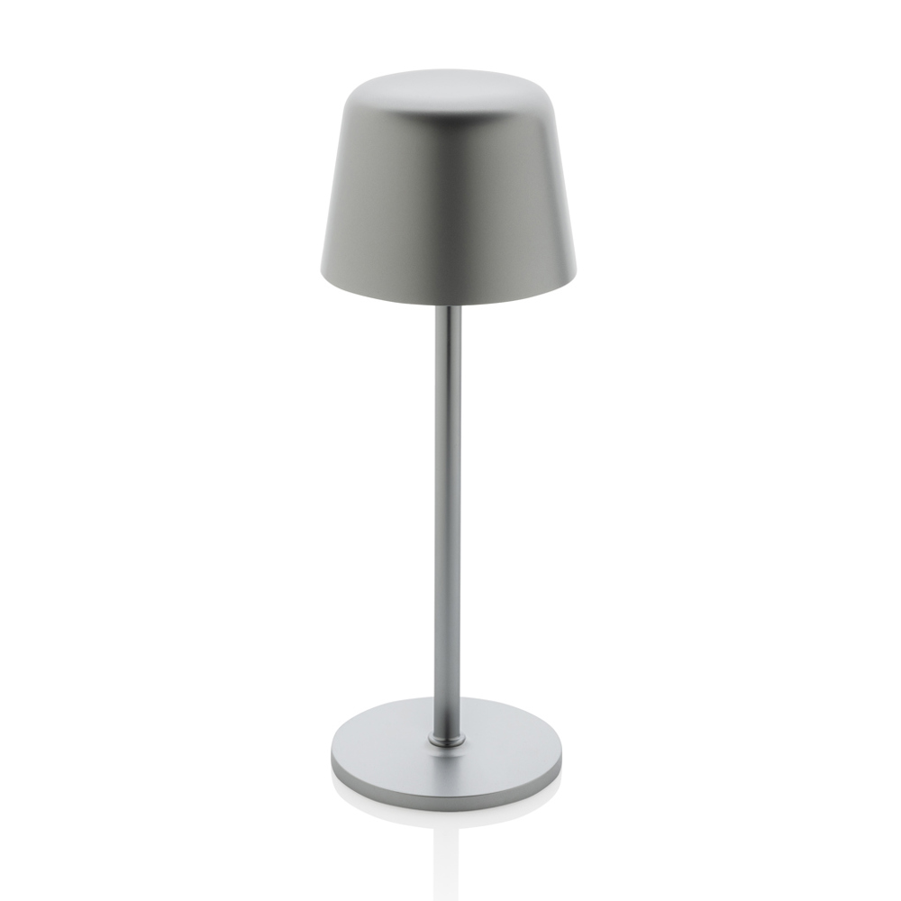 Zenic RCS recycled plastic USB re-chargable table lamp - silver (± PMS 428)