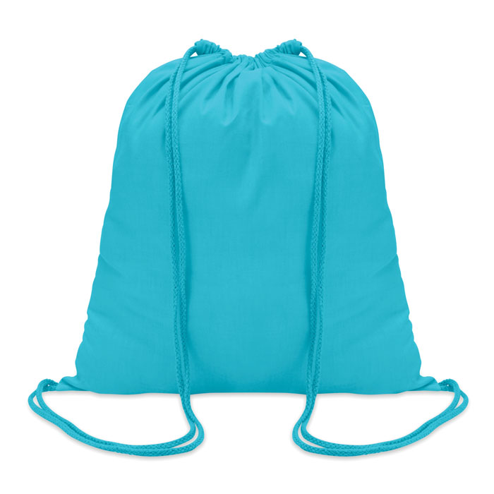 COLORED - 100gr/m² cotton drawstring bag - Turquoise