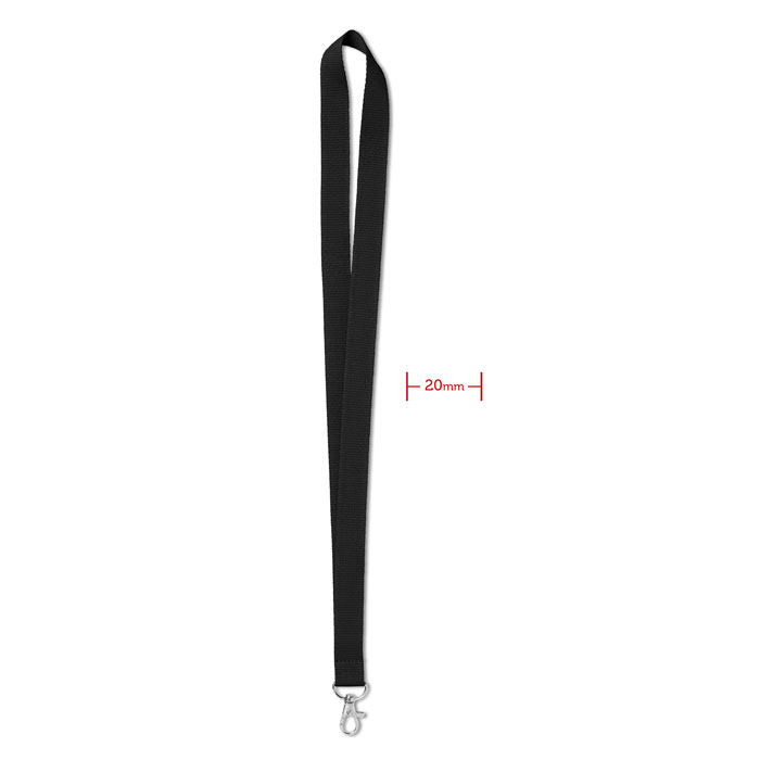Lanyard zwart 2 cm.