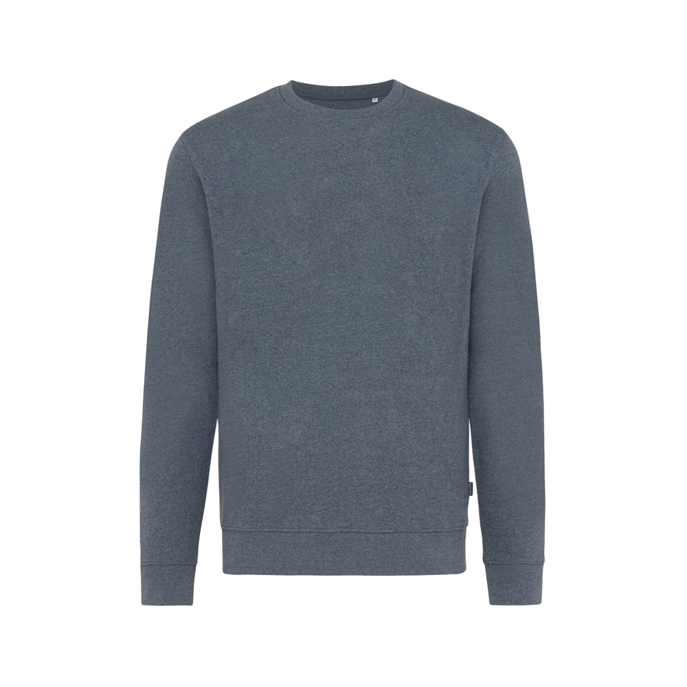 IQONIQ Denali recycled cotton crew neck undyed - heather navy (± PMS heather navy)