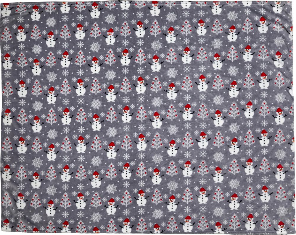 Decke aus 100% Polyester und Flanell Michelle - Grau
