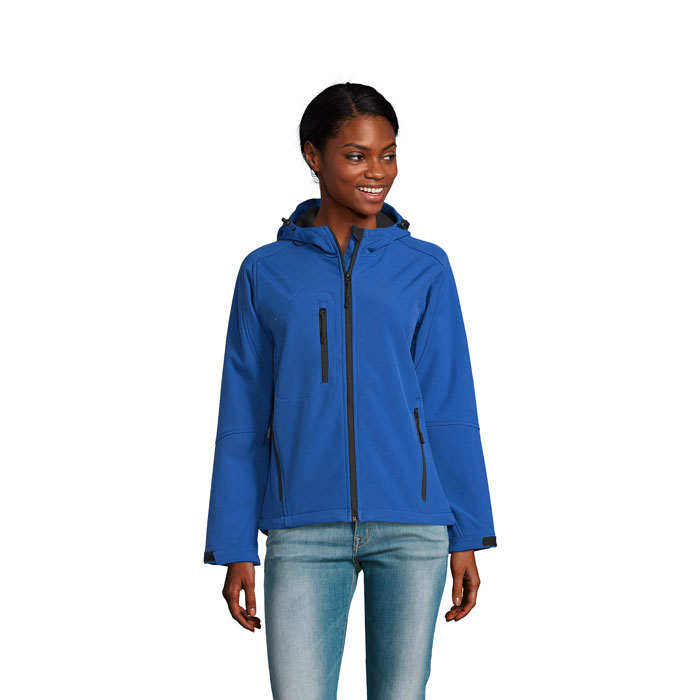 REPLAY WOMEN - REPLAY DAMEN HOOD SOFTSHELL - royalblau
