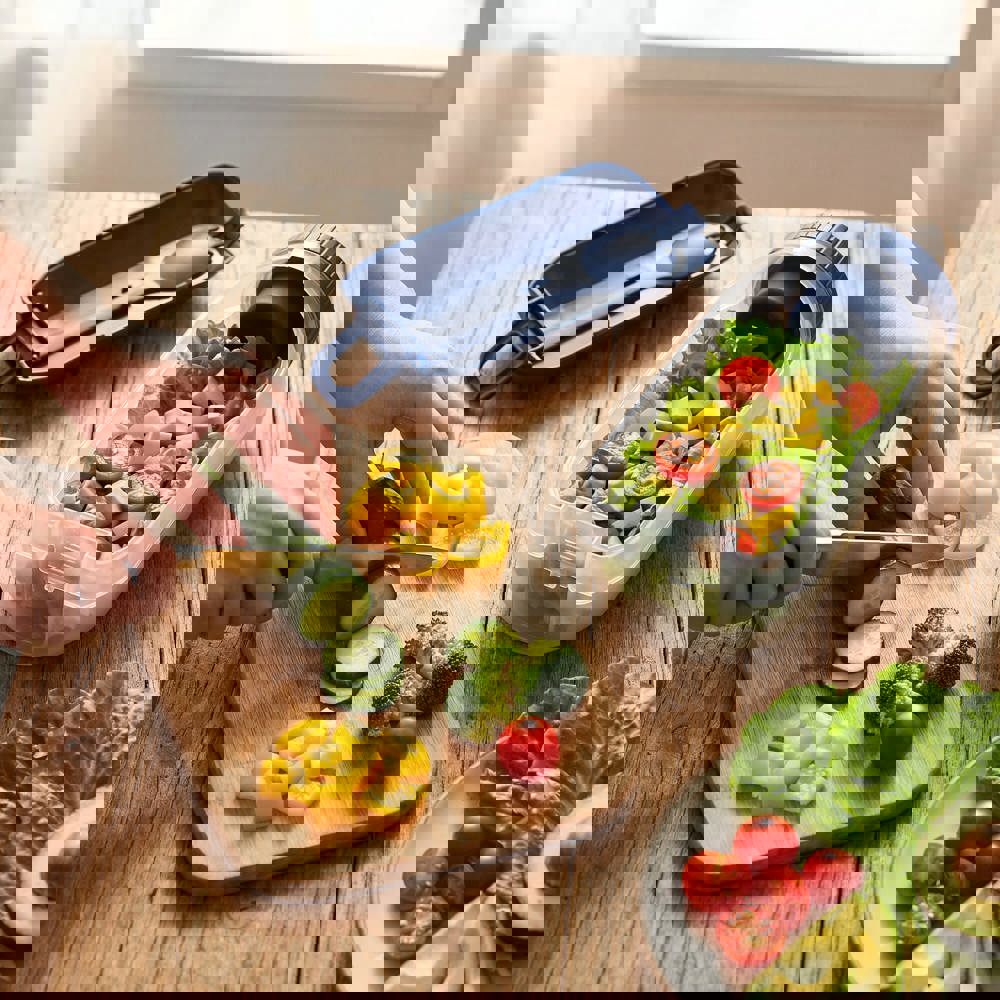 Alles-in-één Lunchkom met Sausvakje en Lepel-Vork