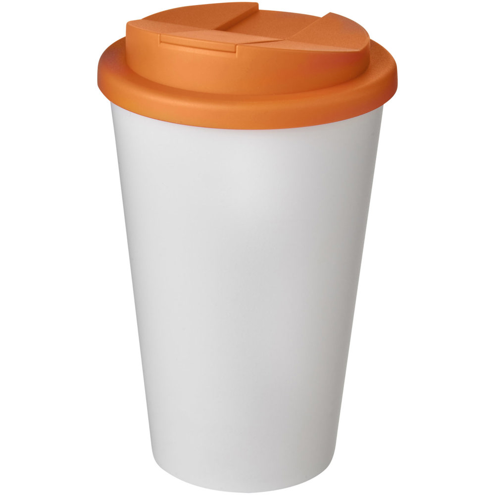 Americano® 350 ml tumbler with spill-proof lid - White, Orange