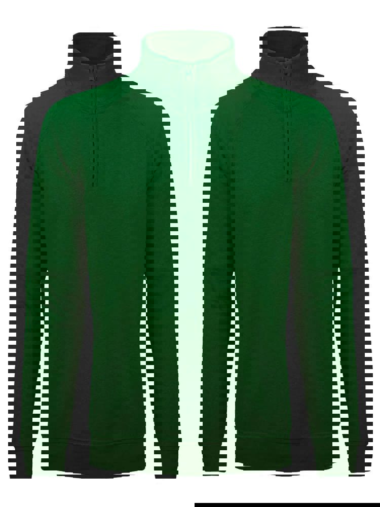 BS Sirio Pullover mit halbem Reißverschluss, 280 gr/m² - Flaschengrün (PMS 2411C)