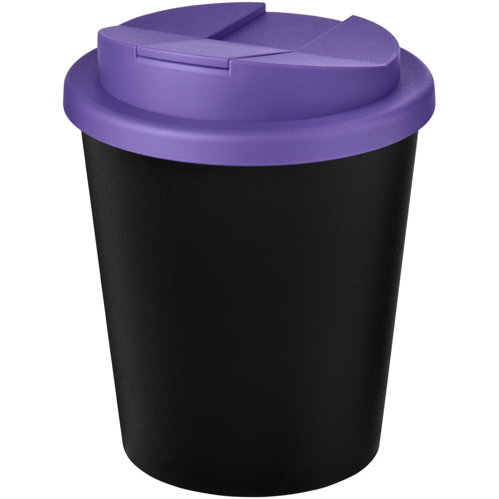 Americano® Espresso Eco 250 ml recycled tumbler with spill-proof lid - Black, Purple