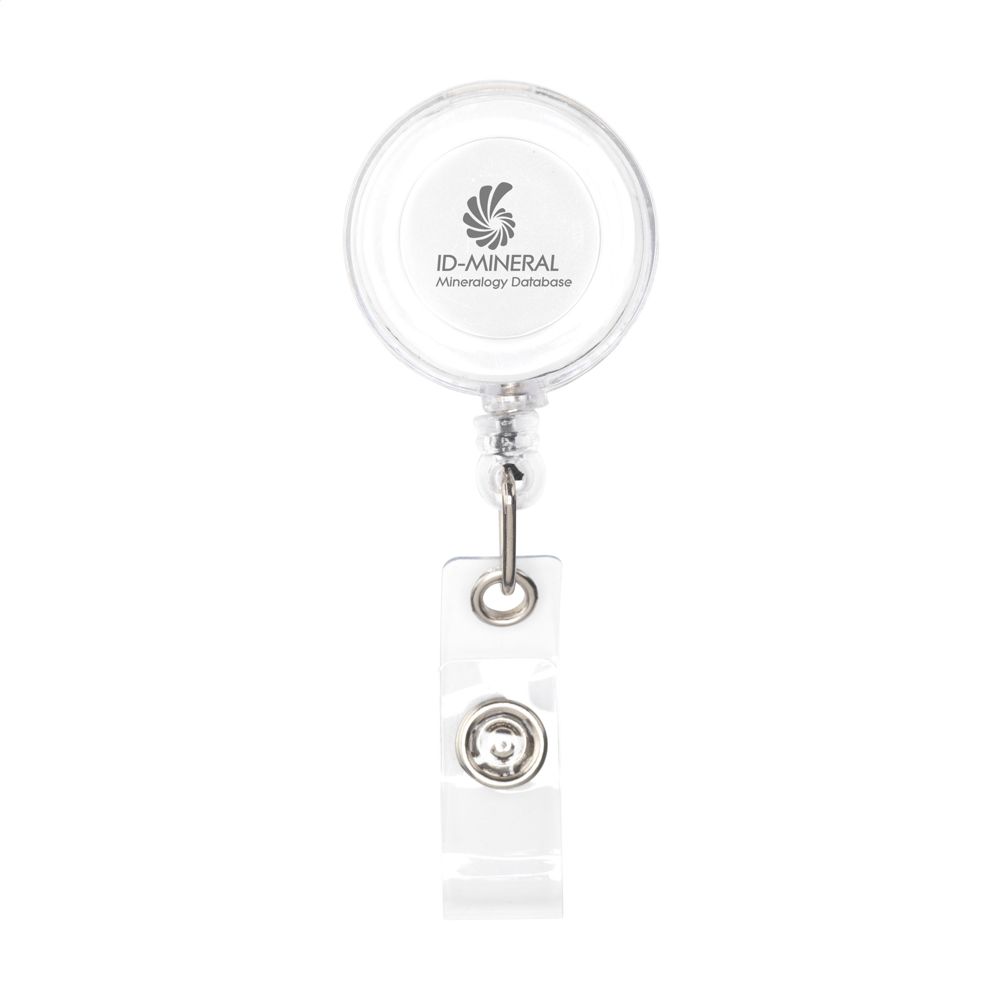 BadgeClip badge holder - Transparent white