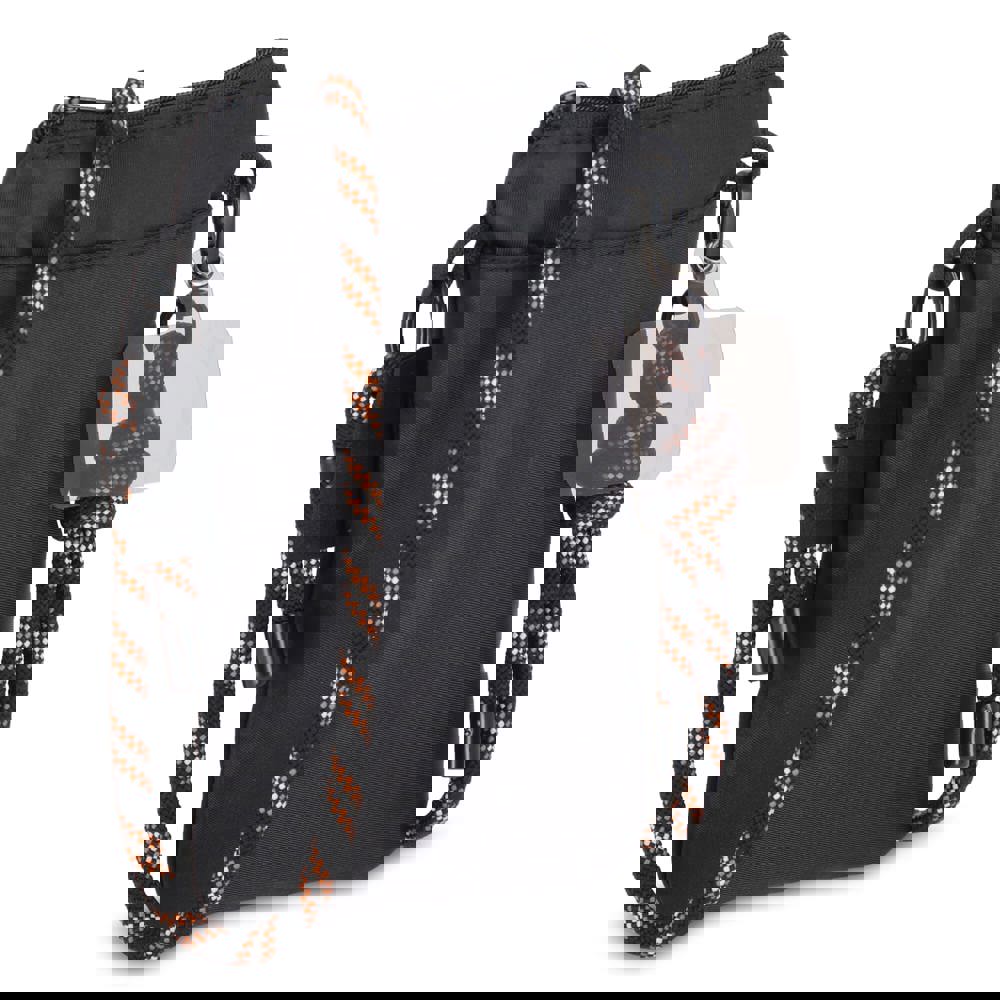 Crossbody Beutel mit Paracord Gurt - Schwarz