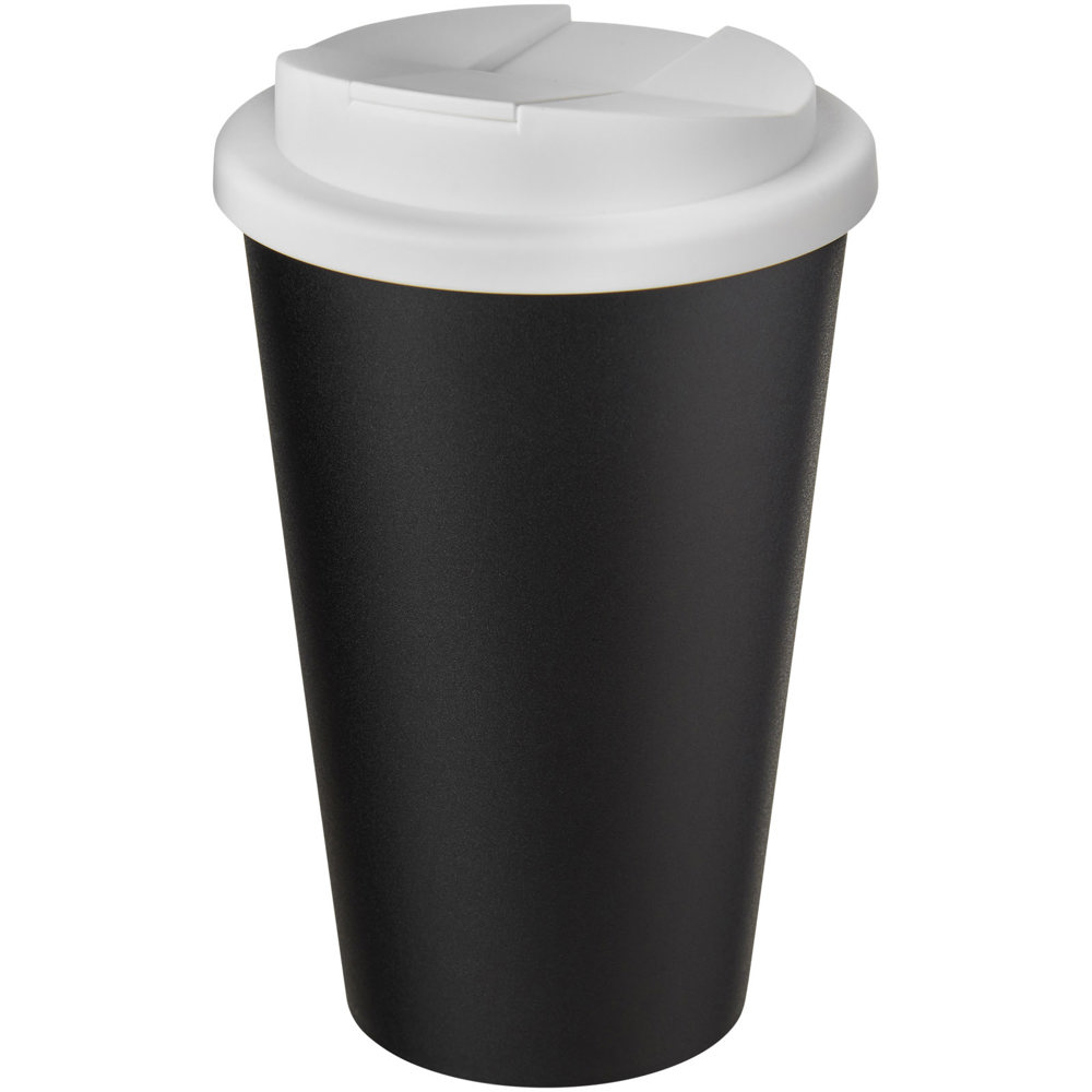 Americano® Eco 350 ml recycled tumbler with spill-proof lid - White, Black