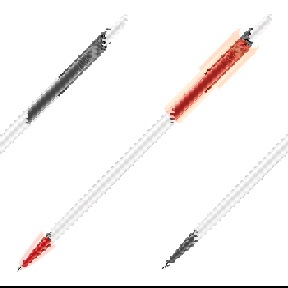 Ball pen Ducal Colour hardcolour - White / Red