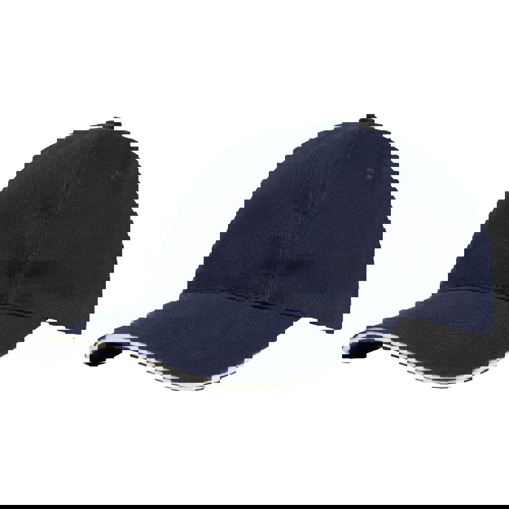 Brushed promo cap - Navy (PMS 533c) / White