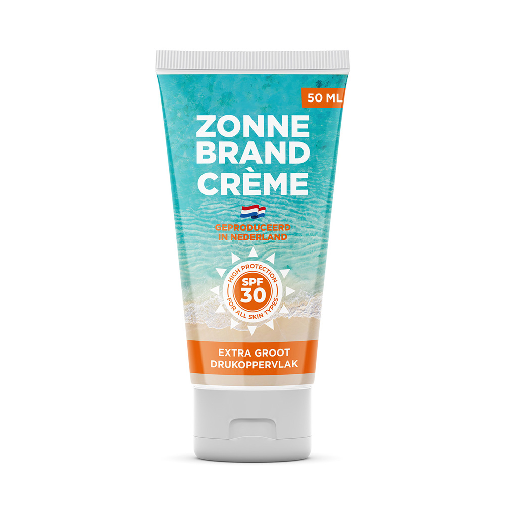 Sonnencreme LSF 30 – 50 ml Tube mit vollfarbigem Aufdruck