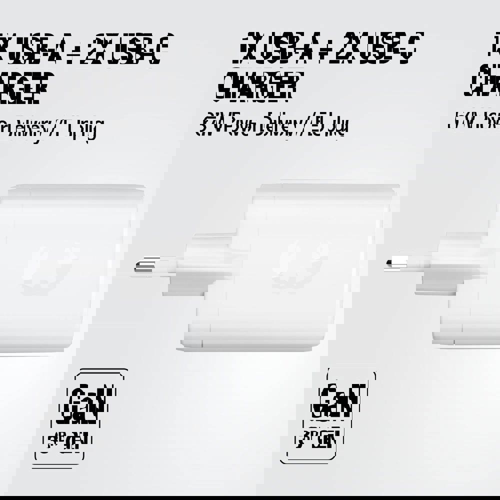 Fresh 'n Rebel 67W Laptop Snellader GaN USB-C &amp; USB-A