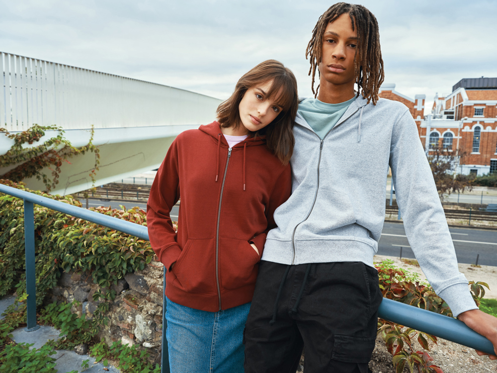 IQONIQ Abisko recycled cotton zip through hoodie