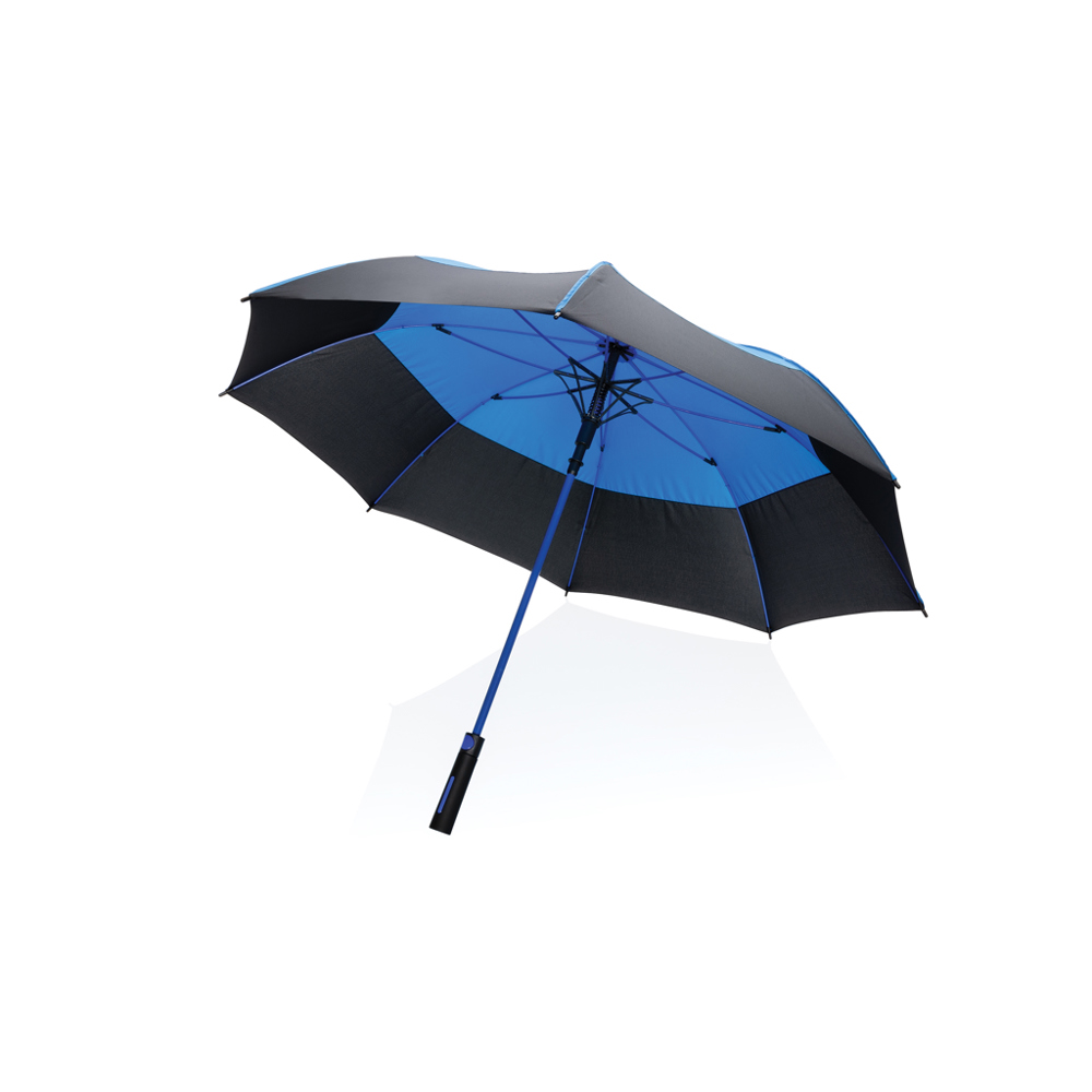27" Impact AWARE™ RPET 190T auto open stormproof umbrella - blue (± PMS blue)