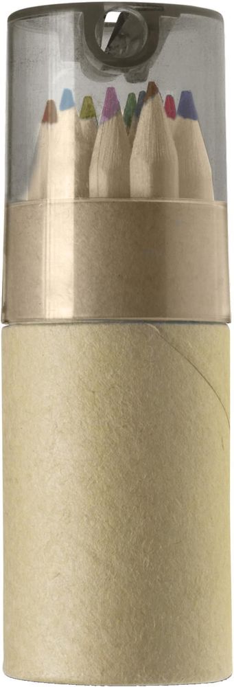 ABS and cardboard tube with pencils Terrence - Black