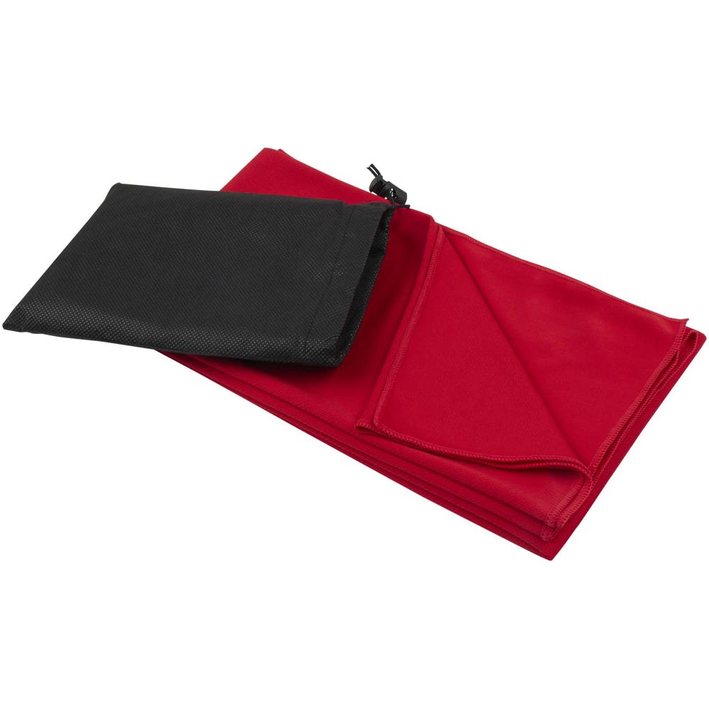 Lucas RPET sport towel 70x140 cm - Red
