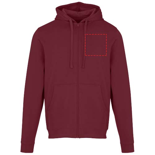 Jasper 280 g/m² unisex full-zip hoodie van OCS gerecycled organisch katoen