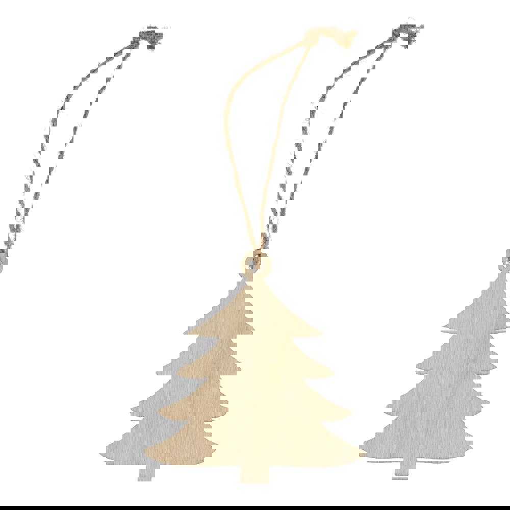 Baumförmiges Weihnachtsornament aus Holz