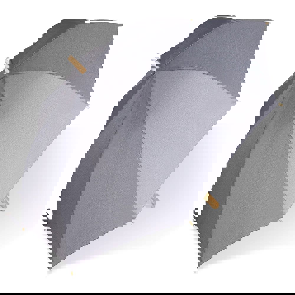 Stick umbrella 25” R-PET straight handle auto open - Grey