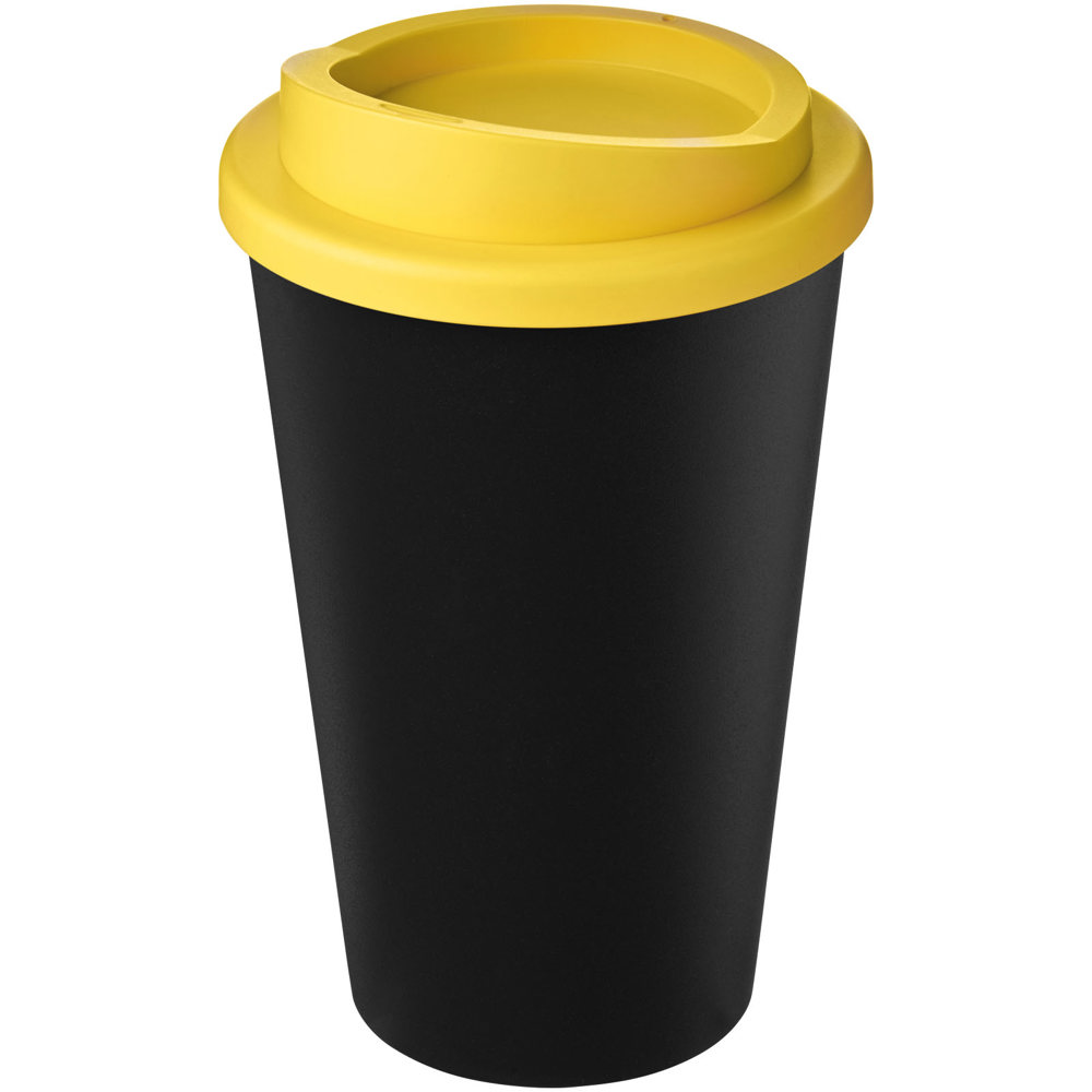 Americano® Eco 350 ml recycled tumbler - Black, Yellow