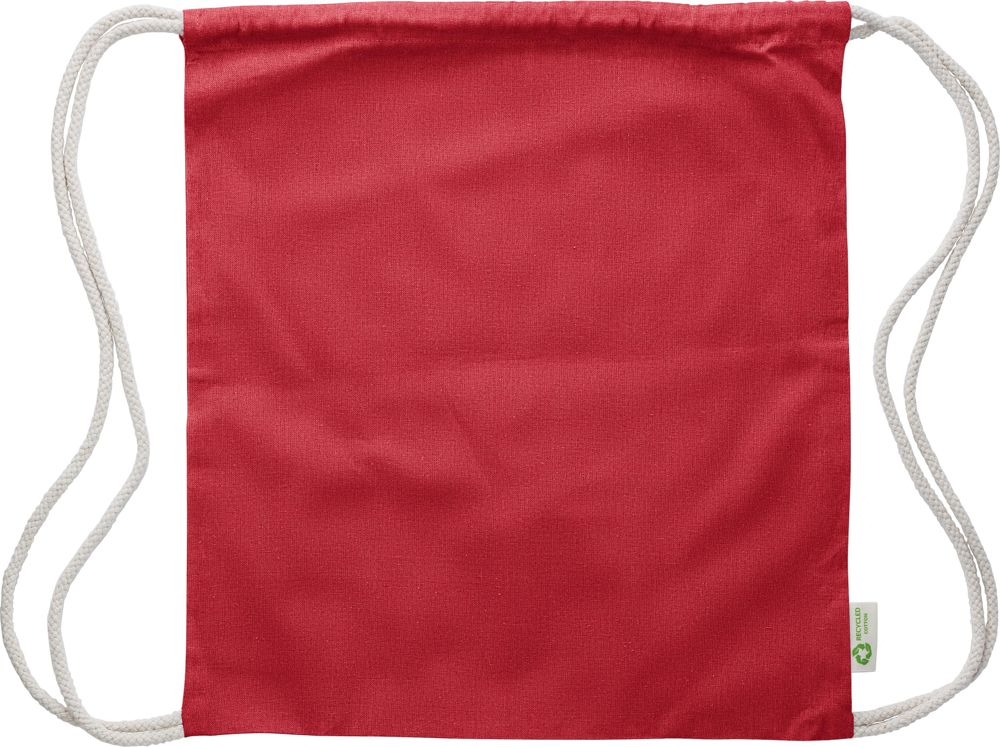 Gerecyclede katoenen trekkoordtas Joy - Rood