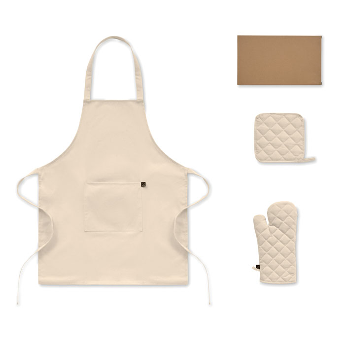 GALA SET - Gerecycled katoenen keukenset - beige