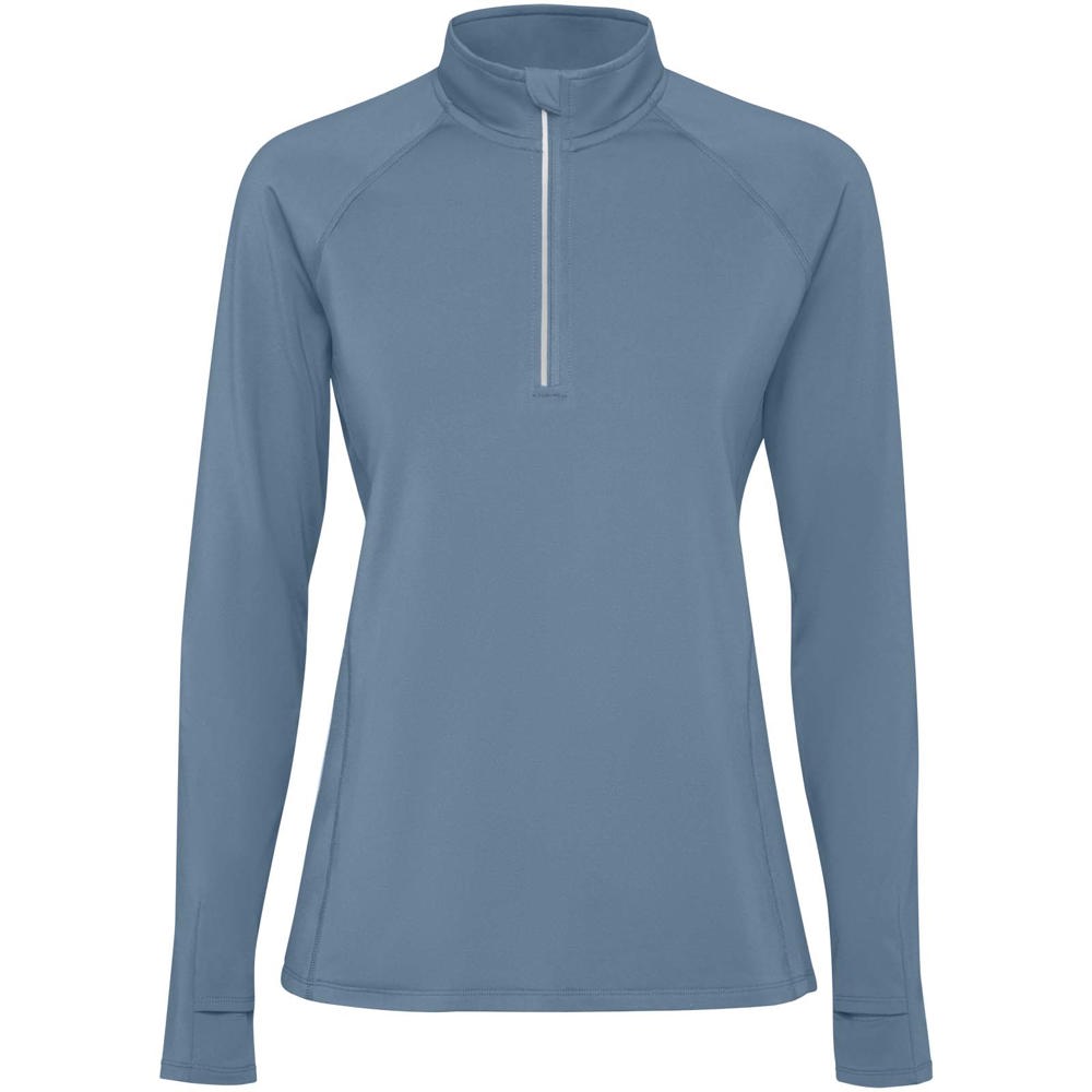 Estambul long sleeve women's half zip sweatshirt - Storm blue