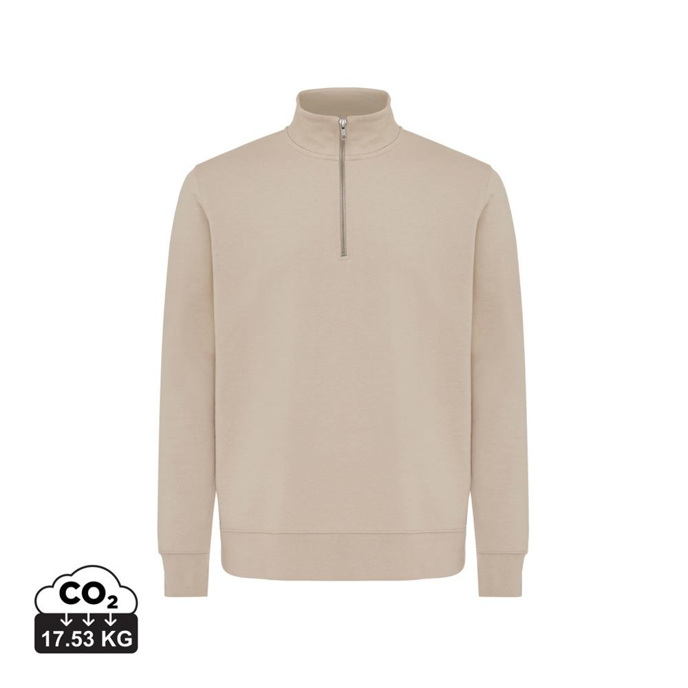IQONIQ Elgon Quarter-Zip-Sweater aus rec. Baumwolle